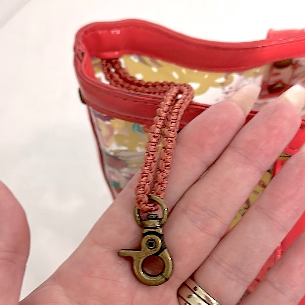 Sakroots Clear Koi Tote Shoulder Purse Coral BeachBag EUC - Picture 13 of 13